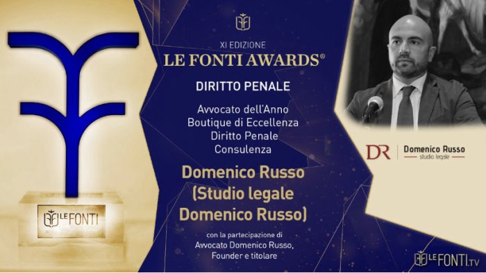 le fonti awards riconoscimento all avvocato domenico russo