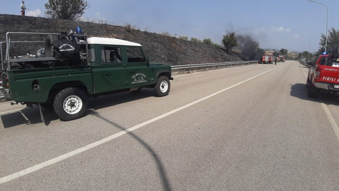 continuano gli incendi nel sannio numerosi gli interventi per spegnere i roghi