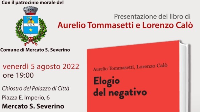 elogio del negativo la presentazione del libro a mercato san severino