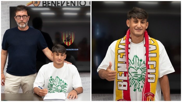 benevento carfora firma il primo contratto da professionista