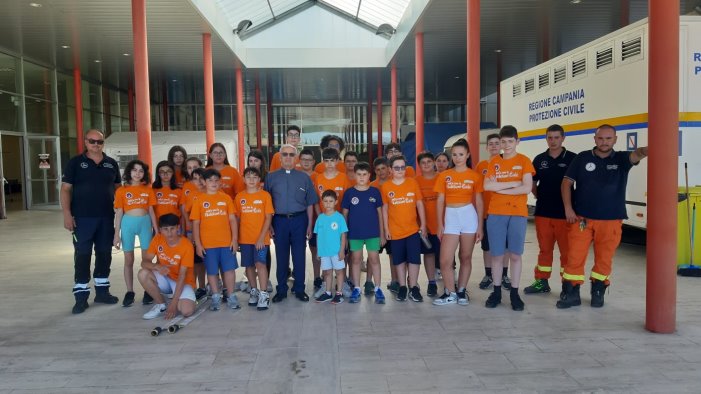 ariano franza e blundo al campo scuola della protezione civile