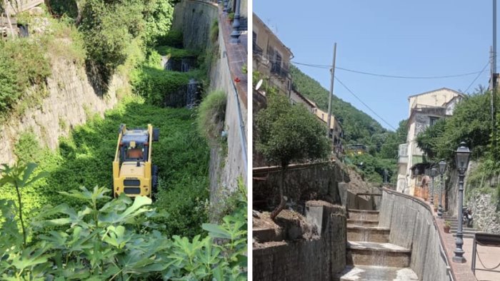 manutenzione a salerno bonificata l area del fusandola nel quartiere canalone