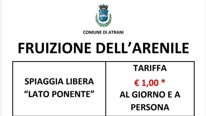 atrani si cambia per accedere alla spiaggia libera ora bisognera pagare 1 euro