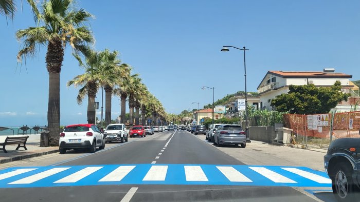 nuovi attraversamenti pedonali ad alta visibilita sul lungomare di agropoli