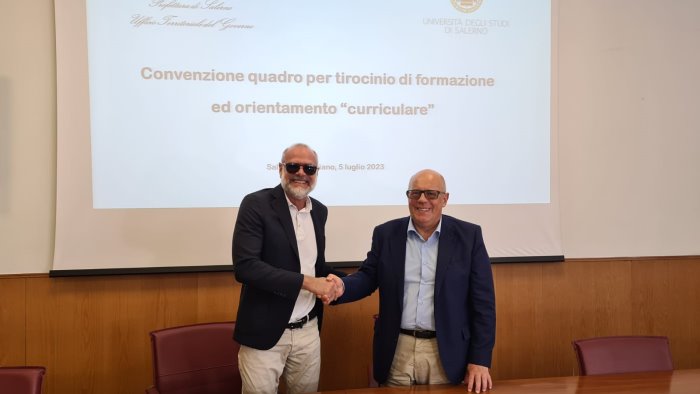 tirocini formativi per gli studenti in prefettura rinnovato l accordo con unisa