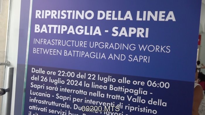 da stasera stop ai treni tra le stazioni di battipaglia e sapri