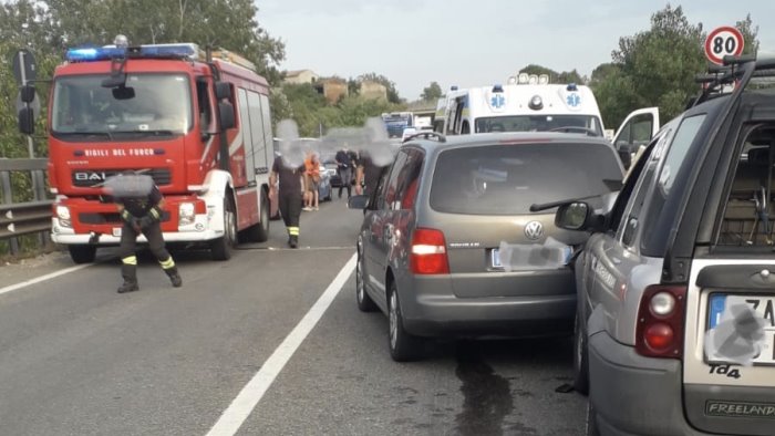 scontro sulla telesina feriti e traffico bloccato