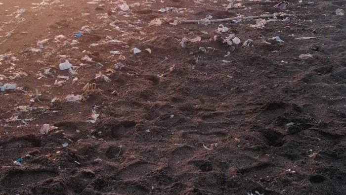 bagnoli la spiaggia libera come una discarica