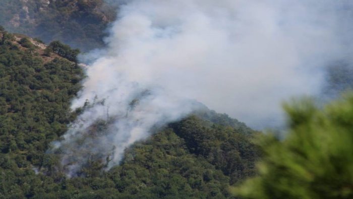 cava de tirreni incendio in localita breccelle