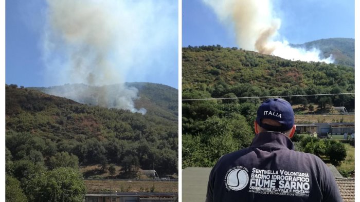 vasto incendio a mercato san severino aria irrespirabile