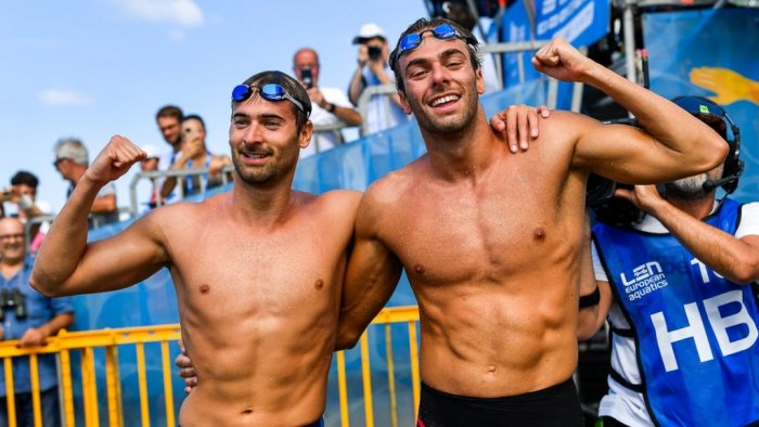 nuoto europei acerenza d argento nella 5 km dietro il fenomeno paltrinieri