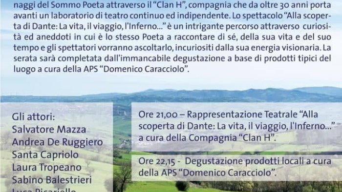 valli del ben vivere a villamaina in scena il mondo di dante