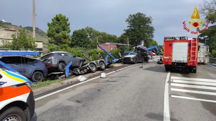 scontro tra bisarca e autotreno sull ofantina poteva essere un strage