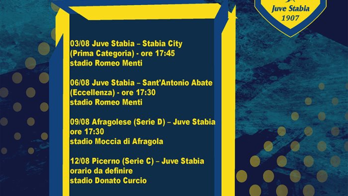 juve stabia ecco il programma delle prossime amichevoli