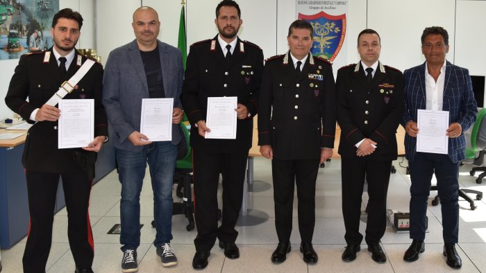 il comandante della forestale campania ciro lungo in visita ad avellino