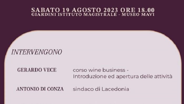 vini d irpinia e territorio a lacedonia torna calici in centro