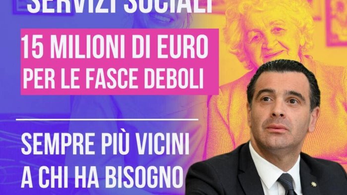 piano di zona festa stanziati 15 milioni di euro per le fasce deboli