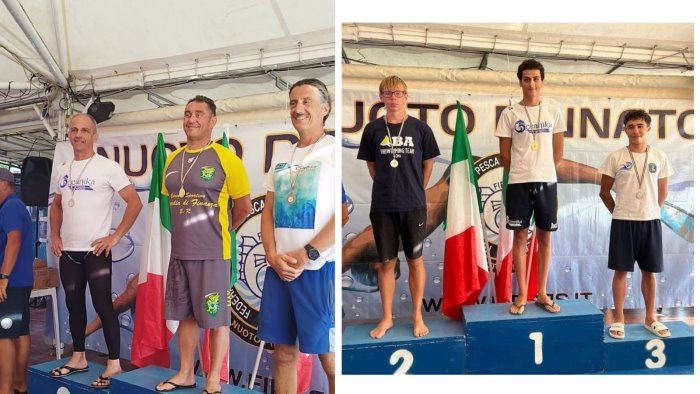 nuoto pinnato tre ori ai campionati italiani per l oceanika sturno