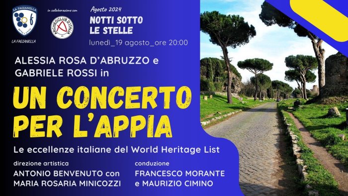 un concerto per l appia con il soprano d abruzzo e il tenore rossi