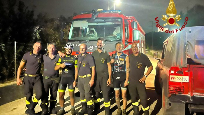 due ciclisti si perdono sul partenio salvati nella notte dai vigili del fuoco