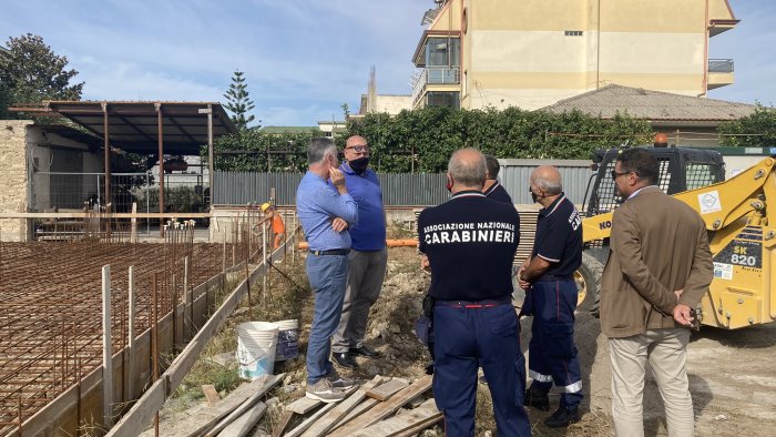 nuova caserma dei carabinieri sopralluogo del sindaco