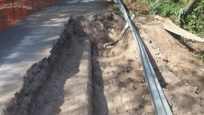 a salerno continuano i lavori verso localita croce