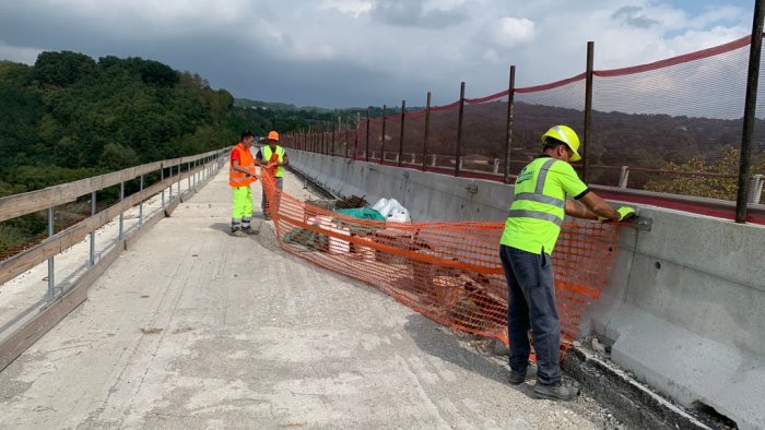 ofantina ripresi i lavori sul viadotto montechiuppo