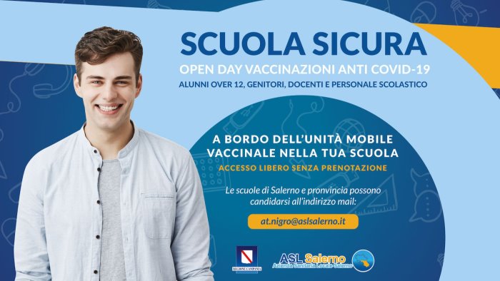 vaccini davanti gli istituti asl salerno al via l operazione scuola sicura