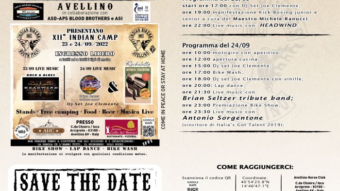 indian camp 2 giorni di grandi eventi ad avellino tra moto gusto e concerti