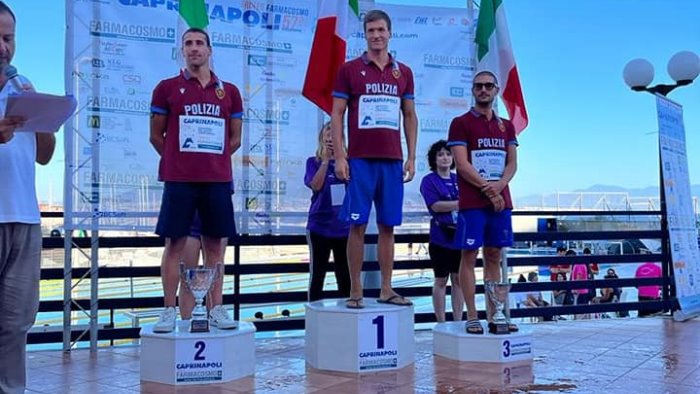 nuoto capri napoli tripletta fiamme oro con occhipinti sanzullo e ruffini