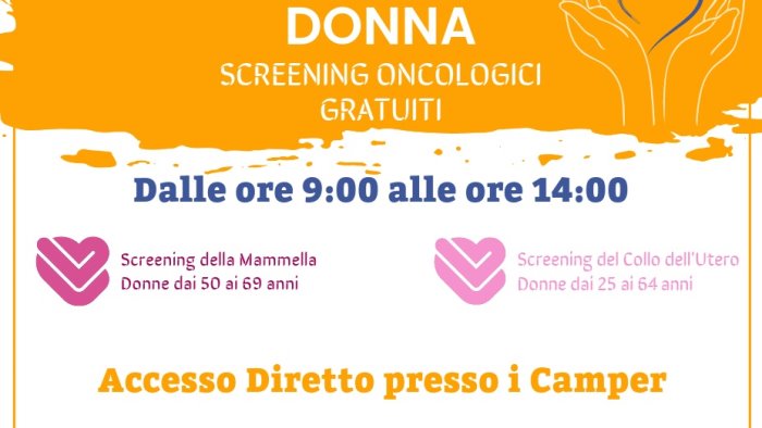 screening oncologici i camper asl avellino sabato a luogosano