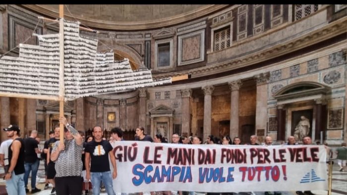 il comitato vele di scampia occupa il pantheon giu le mani dai fondi pnrr