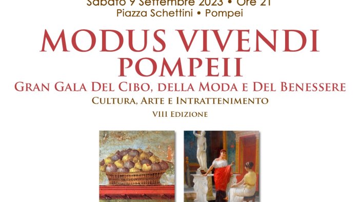 a pompei il 9 settembre l ottava edizione di modus vivendi pompeii