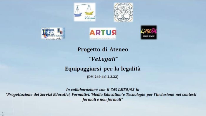 parthenope progetto di ateneo velegali equipaggiarsi per la legalita