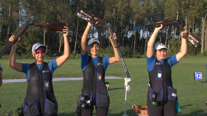 tiro a volo europei nel trap a squadre bronzo per la campana silvana stanco