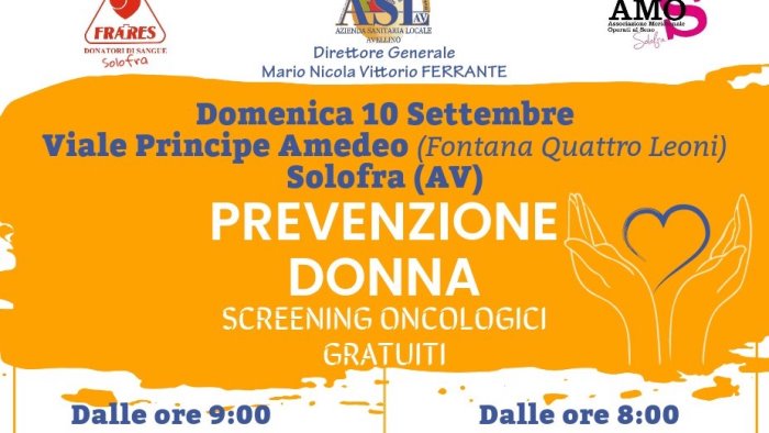 screening oncologici e donazione di sangue la prevenzione asl a solofra