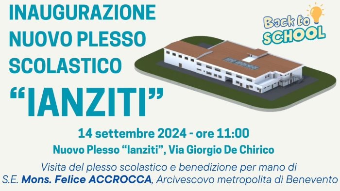 a san bartolomeo in galdo sabato si inaugura il nuovo plesso scolastico