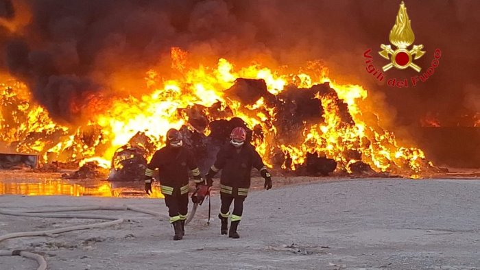 incendio persano borrelli appare doloso rilevati piu punti di innesco