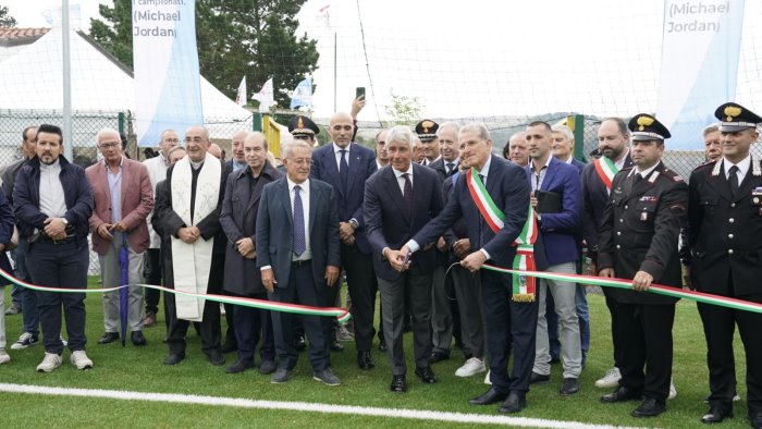 abodi ha inaugurato il nuovo campo sportivo di san giorgio la molara