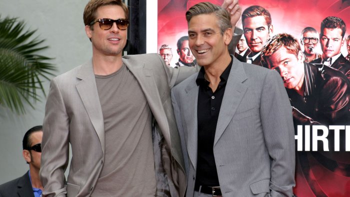 brad pitt e george clooney protagonisti alla mostra del cinema di venezia