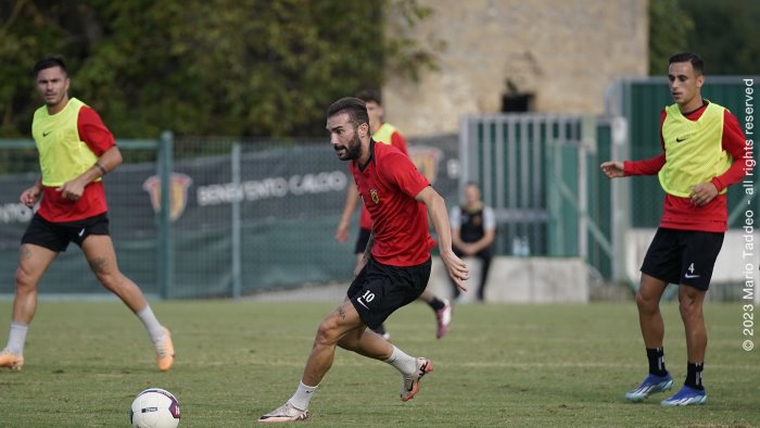 benevento lanini si allena capellini ancora fermo