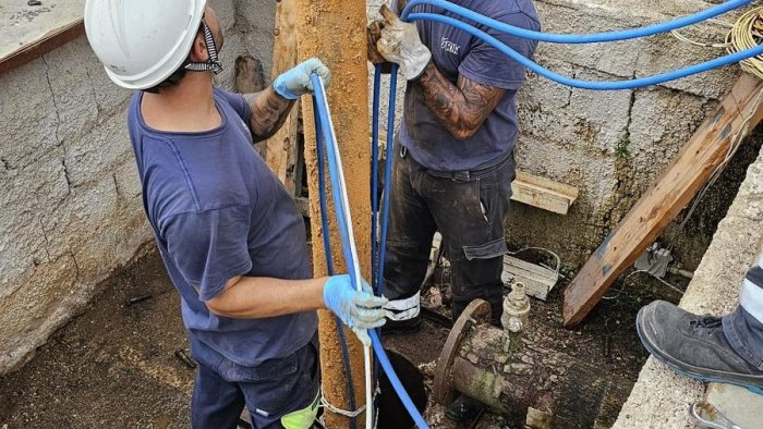 lavori gesesa tornata alla completa normalita la situazione idrica a benevento