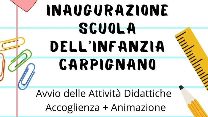 grottaminarda inaugurazione della scuola dell infanzia a carpignano